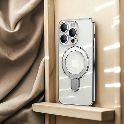 スマホケース MagSafe対応 iPhone ソフト ケース リング付き 耐衝撃 メッキ バンパー ストラップホール Eyemaq