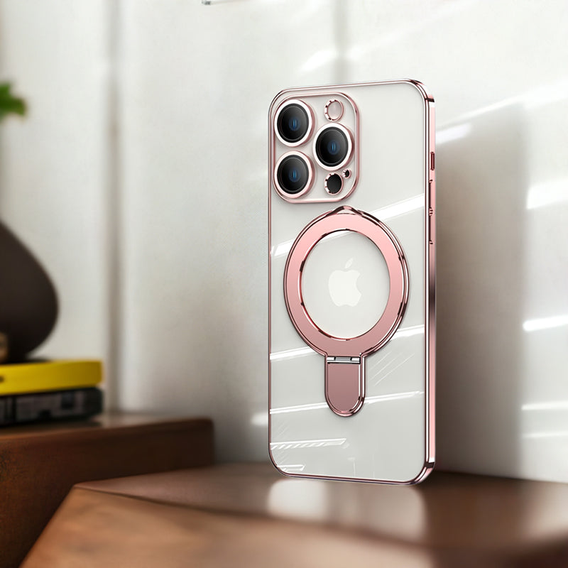 スマホケース MagSafe対応 iPhone ソフト ケース リング付き 耐衝撃 メッキ バンパー ストラップホール Eyemaq