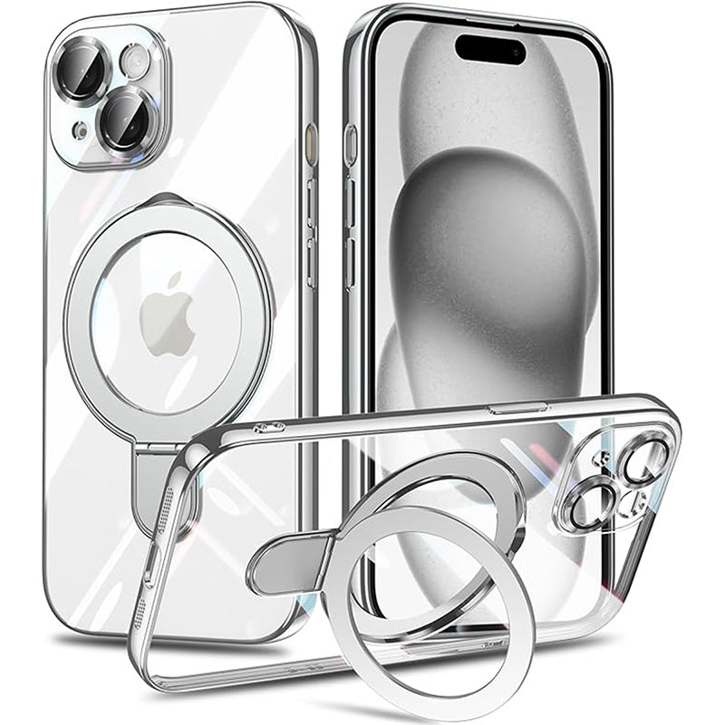 スマホケース MagSafe対応 iPhone ソフト ケース リング付き 耐衝撃 メッキ バンパー ストラップホール Eyemaq