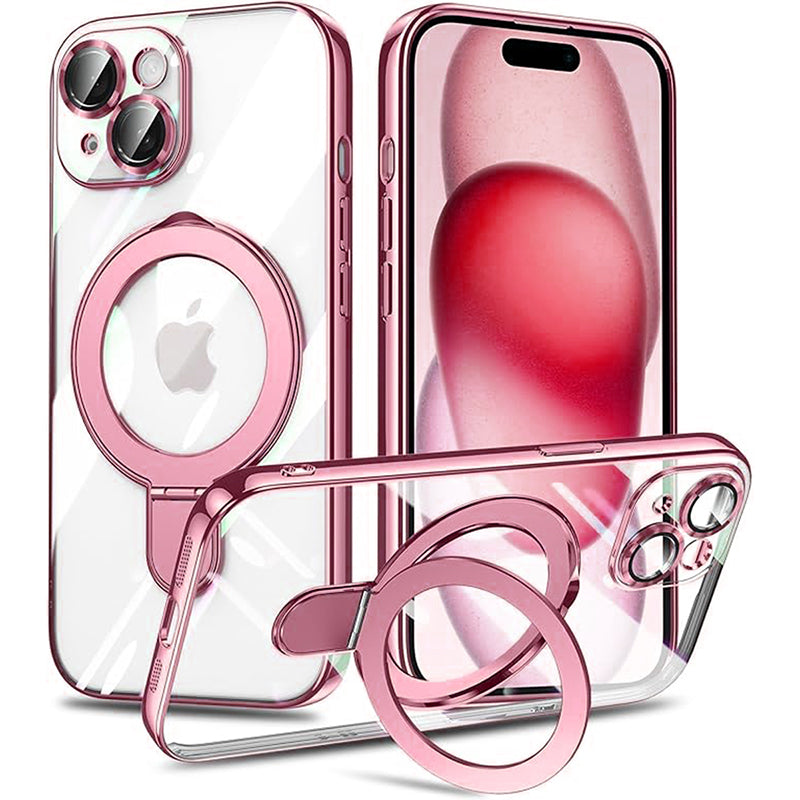 スマホケース MagSafe対応 iPhone ソフト ケース リング付き 耐衝撃 メッキ バンパー ストラップホール Eyemaq