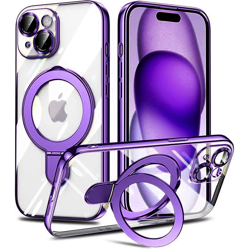 スマホケース MagSafe対応 iPhone ソフト ケース リング付き 耐衝撃 メッキ バンパー ストラップホール Eyemaq