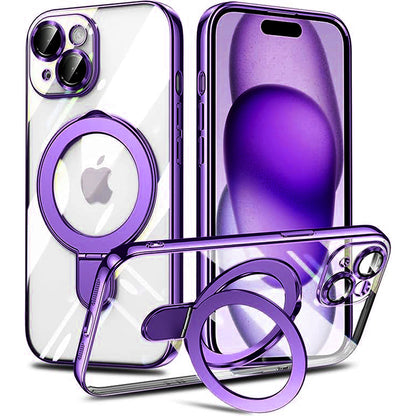 スマホケース MagSafe対応 iPhone ソフト ケース リング付き 耐衝撃 メッキ バンパー ストラップホール Eyemaq