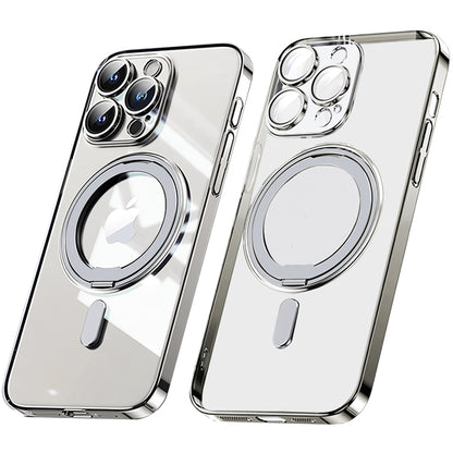 MagSafe対応 iPhone セミ ハード ケース リング付き 超薄型 メッキ バンパー ストラップホール スマホケース Eyemaq