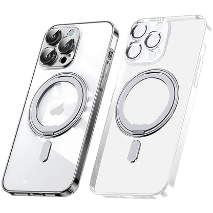 MagSafe対応 iPhone セミ ハード ケース リング付き 超薄型 メッキ バンパー ストラップホール スマホケース Eyemaq