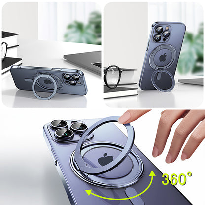 MagSafe対応 iPhone セミ ハード ケース リング付き 超薄型 メッキ バンパー ストラップホール スマホケース Eyemaq