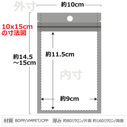 アルミ袋 ギフト袋 パッケージ ラッピング ジップロック チャック袋 包装 透明窓 保存 小分け 厚手 出品お役立ち 5色 3サイズ